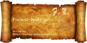 Fuchsz Noémi névjegykártya